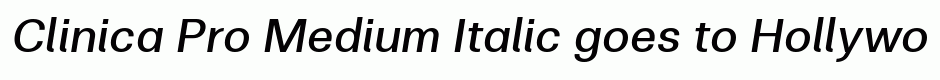 Clinica Pro Medium Italic
