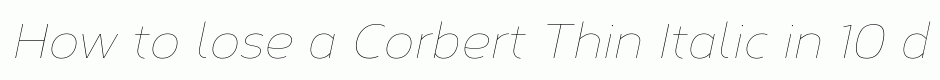 Corbert Thin Italic