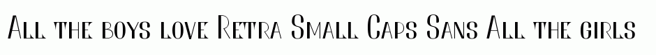 Retra Small Caps Sans