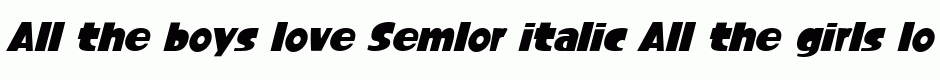 Semlor italic