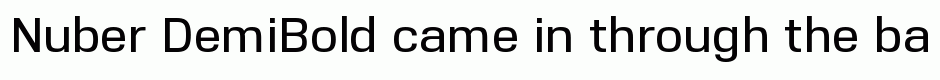 Nuber DemiBold
