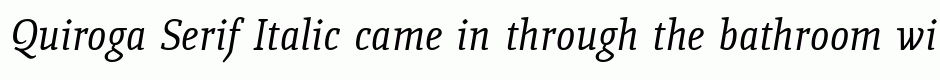 Quiroga Serif Italic