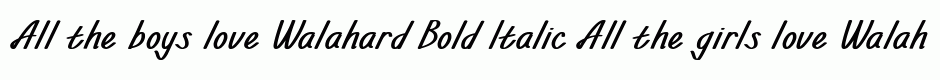 Walahard Bold Italic