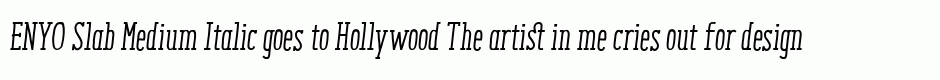 ENYO Slab Medium Italic