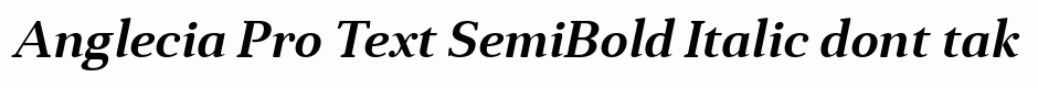Anglecia Pro Text SemiBold Italic