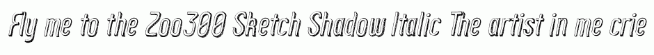 Zoo300 Sketch Shadow Italic