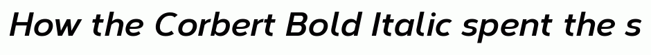 Corbert Bold Italic