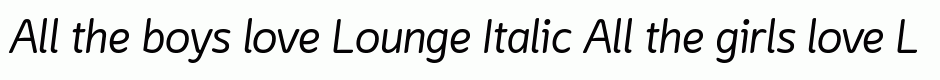 Lounge Italic