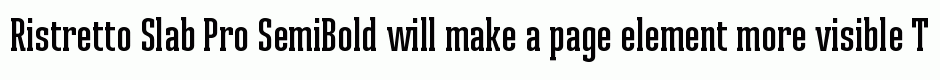 Ristretto Slab Pro SemiBold