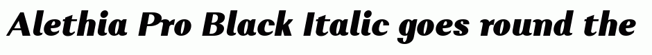 Alethia Pro Black Italic