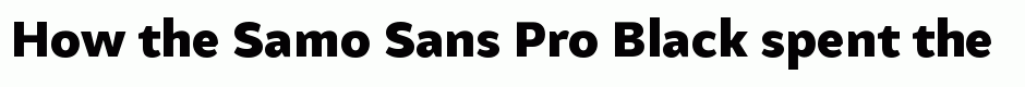Samo Sans Pro Black