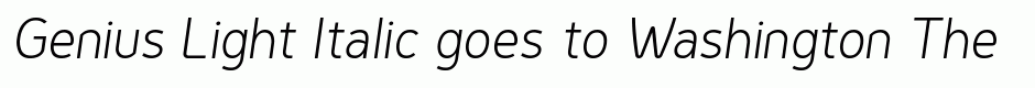 Genius Light Italic