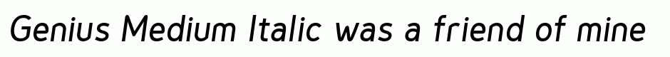 Genius Medium Italic