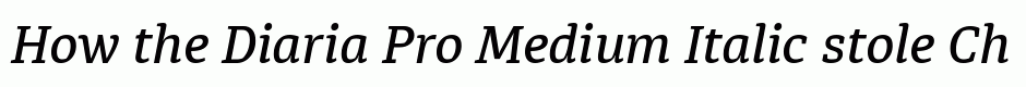 Diaria Pro Medium Italic