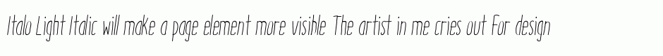 Italo Light Italic