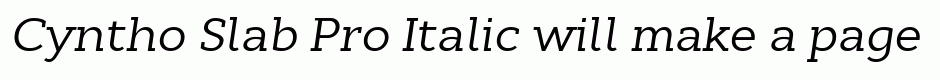 Cyntho Slab Pro Italic