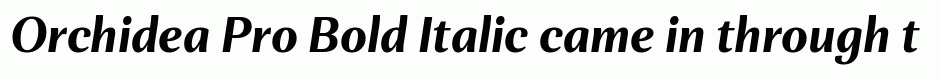 Orchidea Pro Bold Italic