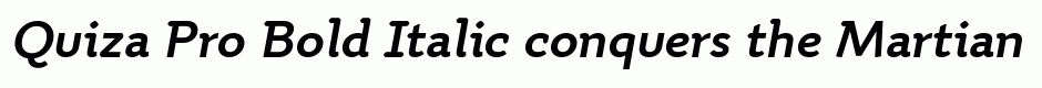 Quiza Pro Bold Italic