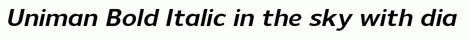 Uniman Bold Italic