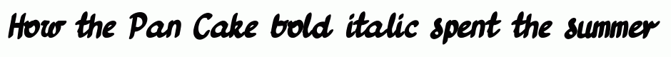 Pan Cake bold italic