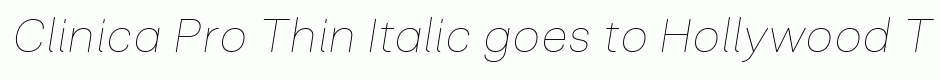 Clinica Pro Thin Italic
