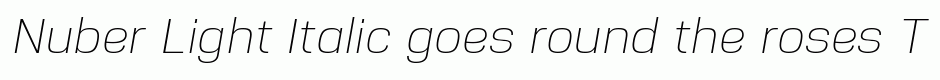 Nuber Light Italic