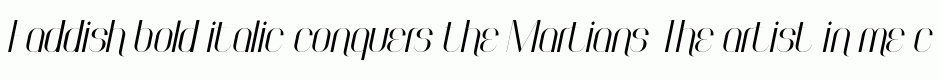 Faddish bold italic