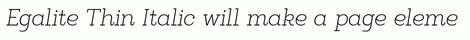 Egalite Thin Italic