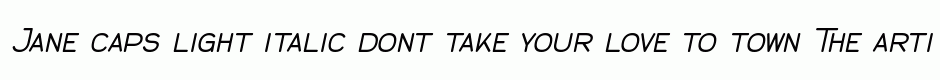 Jane caps light italic