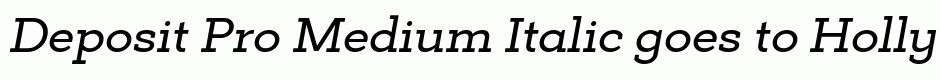 Deposit Pro Medium Italic