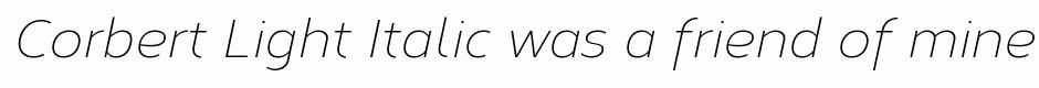 Corbert Light Italic