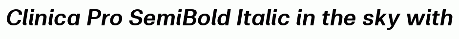 Clinica Pro SemiBold Italic