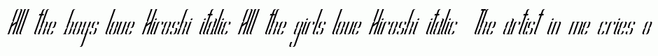 Hiroshi italic