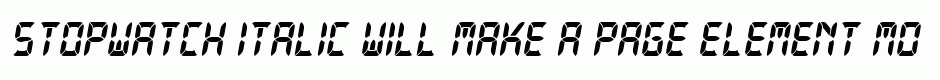 Stopwatch Italic