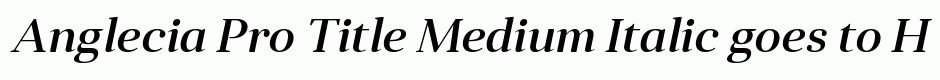 Anglecia Pro Title Medium Italic
