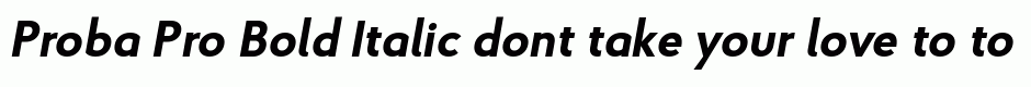 Proba Pro Bold Italic
