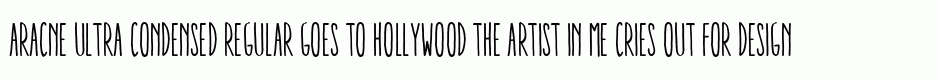 Aracne Ultra Condensed Regular