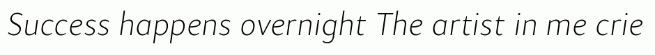 Samo Sans Pro Thin Italic