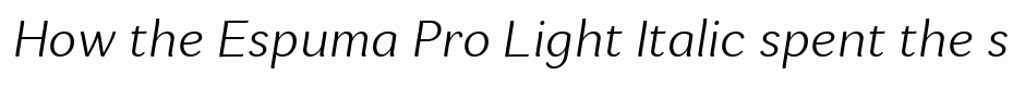 Espuma Pro Light Italic