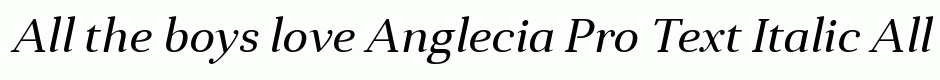 Anglecia Pro Text Italic