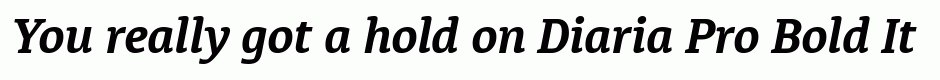 Diaria Pro Bold Italic