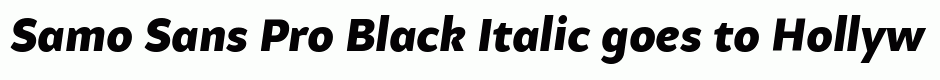 Samo Sans Pro Black Italic