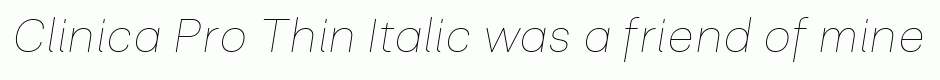 Clinica Pro Thin Italic