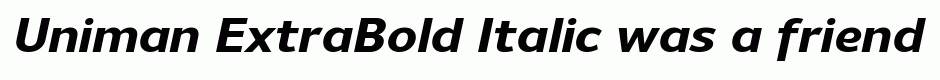 Uniman ExtraBold Italic