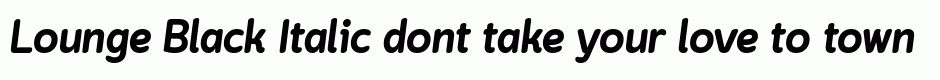 Lounge Black Italic