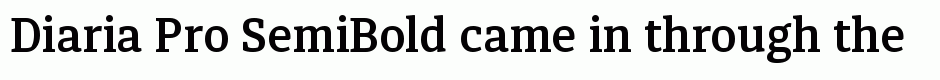 Diaria Pro SemiBold