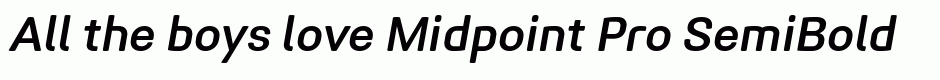 Midpoint Pro SemiBold Oblique