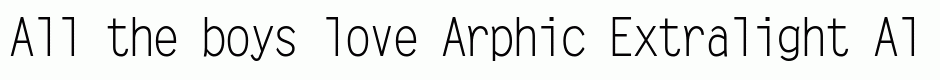 Arphic Extralight