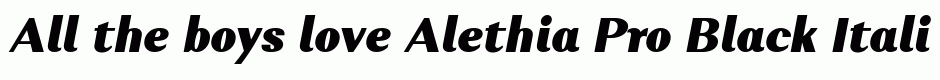 Alethia Pro Black Italic