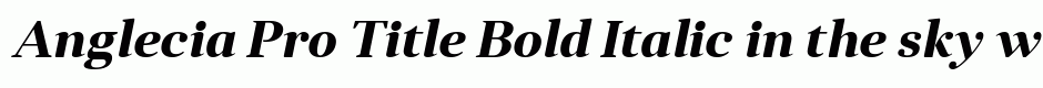 Anglecia Pro Title Bold Italic